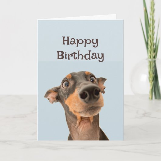 Carte Joyeux Anniversaire Ami Drôle Chien Grumpy Vieux H (Devant)