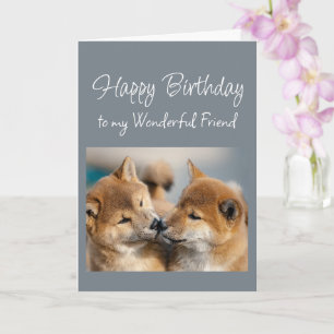 Carte Joyeux Anniversaire Ami Merveilleux Chien Mignon C