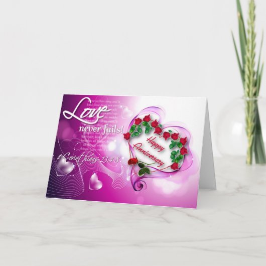 Carte Joyeux Anniversaire - Amour (Chrétien) (Devant)