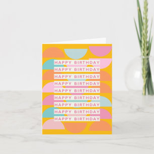 Carte Joyeux Anniversaire amusant Jouer Rétro Vibrant Gé