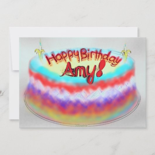 Carte Joyeux Anniversaire Amy ! (Devant)
