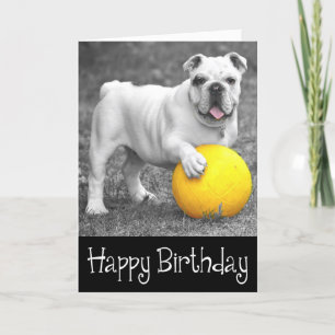 Carte Joyeux anniversaire anglais Chien chiot