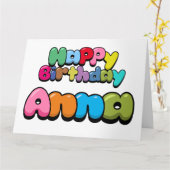 Carte Joyeux anniversaire Anna (Fleur jaune)