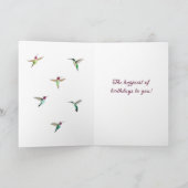 Carte Joyeux anniversaire Anna's Hummingbirds Card (Intérieur)