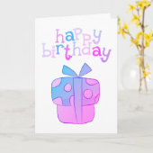 Carte Joyeux anniversaire Anniversaire présent (Fleur jaune)