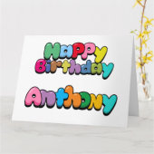 Carte Joyeux anniversaire Anthony (Fleur jaune)