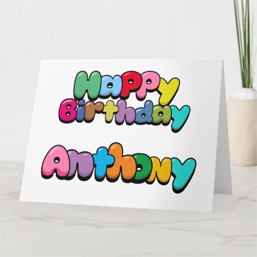 Carte Joyeux anniversaire Anthony (Devant)