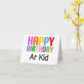 Carte Joyeux anniversaire Ar kid (Fleur jaune)