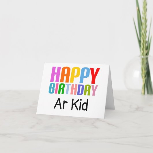Carte Joyeux anniversaire Ar kid (Devant)