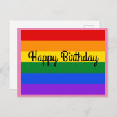 Carte Joyeux Anniversaire Arc-en-ciel #1 (Devant / Derrière)