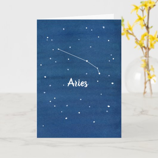 Carte Joyeux Anniversaire Aries ami (Fleur jaune)