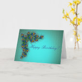 Carte Joyeux anniversaire ! - arrière - plan de plumes d (Fleur jaune)