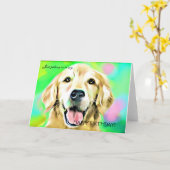 Carte Joyeux anniversaire ! Art numérique de golden (Fleur jaune)