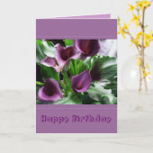 Carte Joyeux Anniversaire - Arum (Fleur jaune)