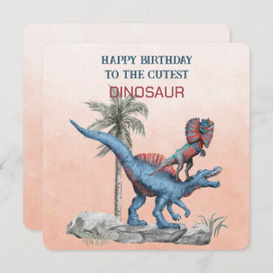 Carte Joyeux Anniversaire Au DINOSAUR Le Plus Cutest