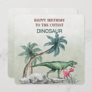 Carte Joyeux Anniversaire Au DINOSAUR Le Plus Cutest