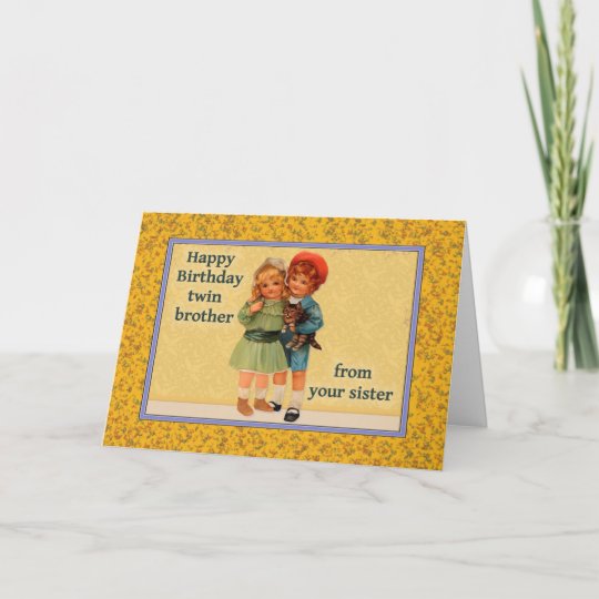Carte Joyeux Anniversaire Au Frere Jumeau De La Soeur Zazzle Be