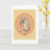 Carte 'Joyeux Anniversaire' au Golden Retriever (Fleur jaune)