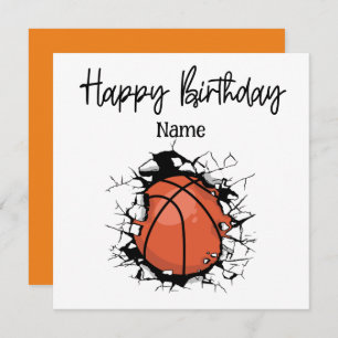 Carte Joyeux anniversaire au joueur de basket-ball