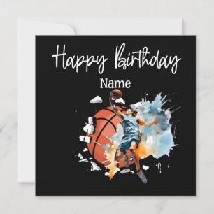 Carte Joyeux anniversaire au joueur de basket-ball