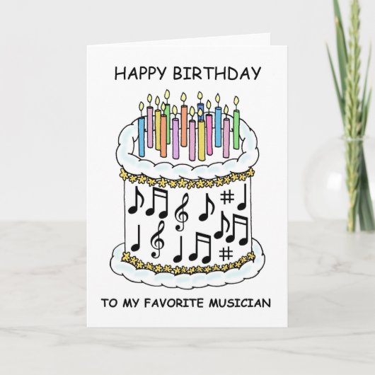 Carte Joyeux anniversaire au musicien favori (Devant)
