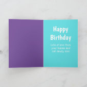 Carte Joyeux anniversaire au PÈRE CHAT drôle de la part  (Intérieur)