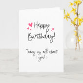 Carte Joyeux Anniversaire Aujourd'Hui Est À Propos De Vo (Fleur jaune)