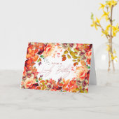 Carte Joyeux Anniversaire Automne Jardin Floral (Fleur jaune)