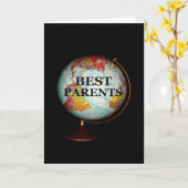 Carte Joyeux Anniversaire Aux Meilleurs Parents Sur Terr (Fleur jaune)