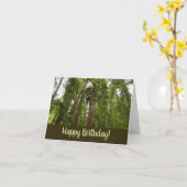 Carte Joyeux Anniversaire aux Séquoias (Fleur jaune)