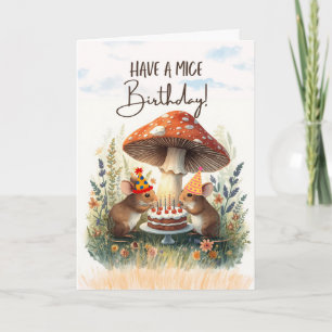 Carte Joyeux Anniversaire aux Souris Fête de Souris Mign