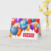 Carte Joyeux anniversaire avec Ballons GODSON (Fleur jaune)