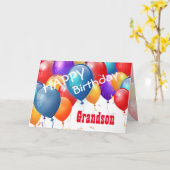Carte Joyeux anniversaire avec Ballons GRANDSON (Fleur jaune)