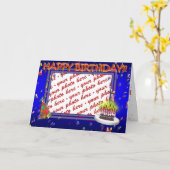 Carte Joyeux Anniversaire Avec Cadre Photo Confetti (Fleur jaune)