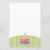 Carte Joyeux Anniversaire avec chat, gâteau et bou (Dos)