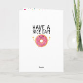 Carte Joyeux anniversaire avec des arroses sur le beigne (Dos)