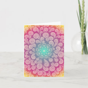 Carte Joyeux anniversaire avec des perruques colorées