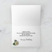Carte Joyeux anniversaire avec des roses peints (Intérieur)