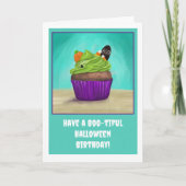 Carte Joyeux anniversaire avec Halloween Cupcake (Devant)