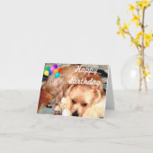 Carte Joyeux anniversaire avec Joey (Fleur jaune)