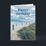 Carte Joyeux anniversaire avec la citation d'Eleanor Roo<br><div class="desc">C'est une photo que j'ai prise à la plage de Fort Lauderdale un beau jour.  
La citation d'anniversaire d'Eleanor Roosevelt est significative parce qu'elle souligne l'importance de vrais amis qui laissent des souvenirs éternels comme des "empreintes" dans nos coeurs.</div>