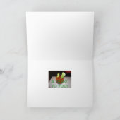 Carte Joyeux anniversaire avec la fleur et le cadre (Intérieur)