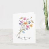 Carte Joyeux anniversaire avec l'anniversaire des fleurs (Devant)