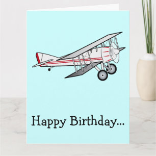 Carte Joyeux anniversaire avec l'avion de toute la bande