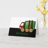 Carte Joyeux anniversaire avec le camion pour (Fleur jaune)