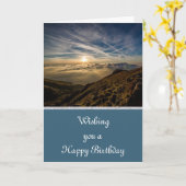Carte Joyeux anniversaire avec le Mountain View (Fleur jaune)