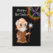 Carte Joyeux anniversaire avec magie magique (Fleur jaune)