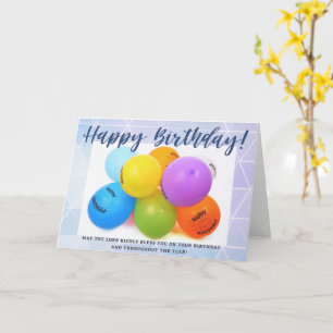 Carte Joyeux anniversaire ! Avec message chrétien