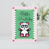 Carte Joyeux Anniversaire Avec Panda Rose (Debout devant)