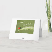 Carte Joyeux anniversaire avec petit coccinelle ! (Dos)